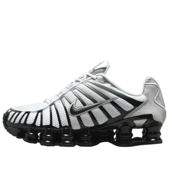 Nike Shox TL 'Metallic Silver Black' NBY Shoe HQ4049-001 Women Size 7.5 NEW - Picture 5 of 8